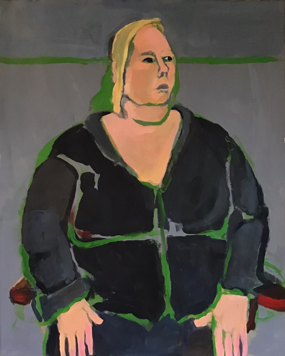 110P Girl with Green Outlines 110P Girl with Green Outlines