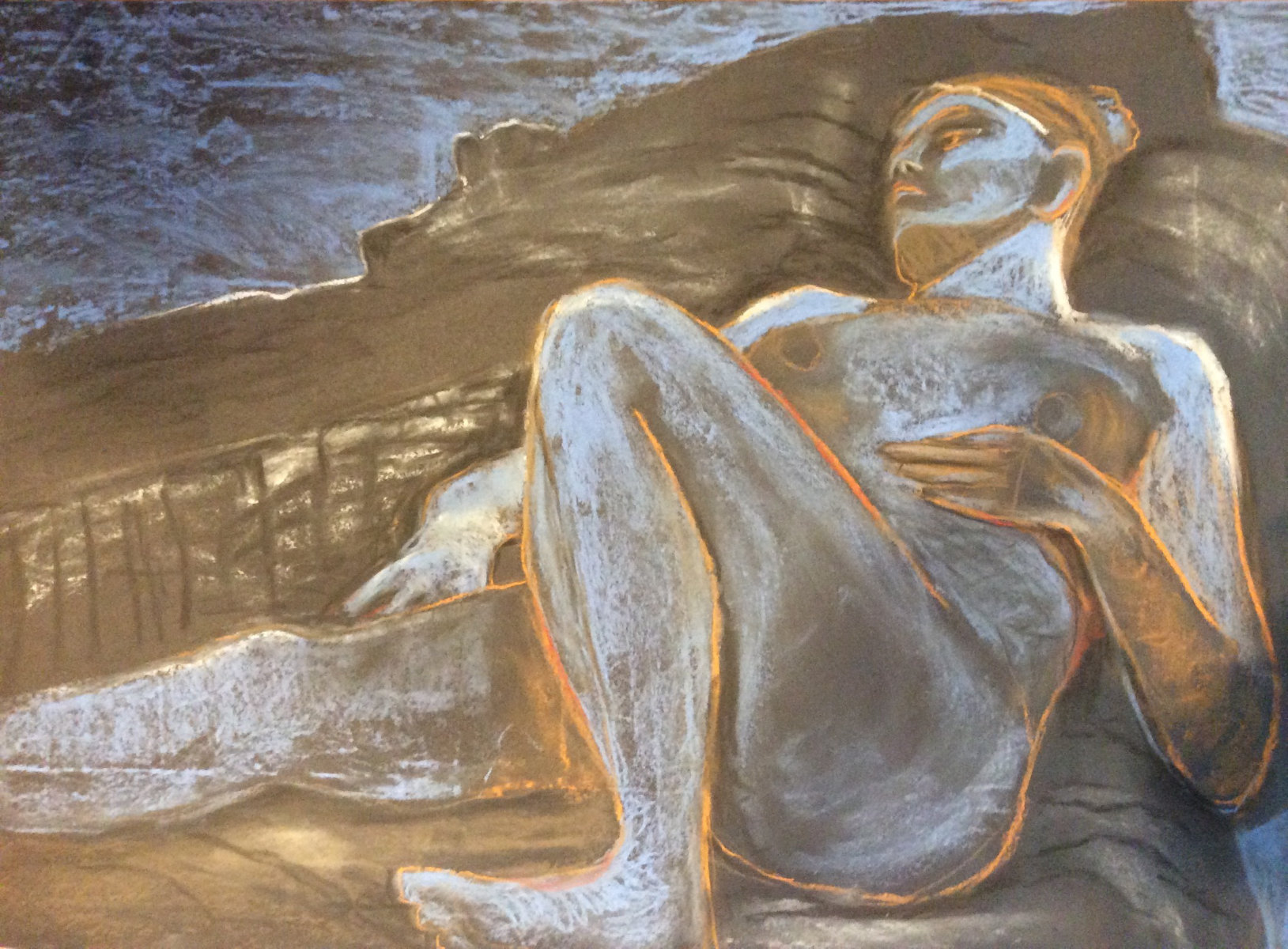 157P Girl with Orange Outline 157P Girl with Orange Outline